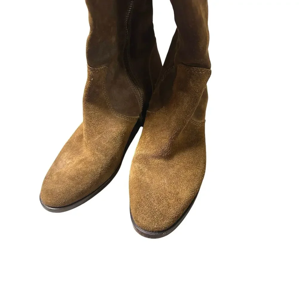 Frye Clara Brown Suede Over the Knee Boots